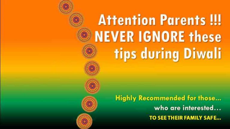 Important Tips During Diwali for Parents